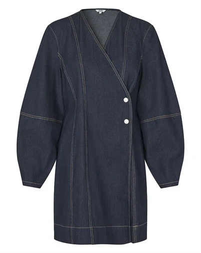 Mbym - Satienne- M Kjole - Dark Unwashed Denim